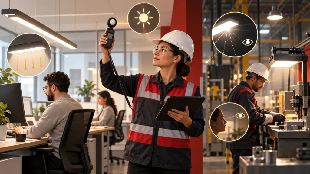 Imagen del servicio Evaluación de Iluminación y Brillo en los Puestos de Trabajo